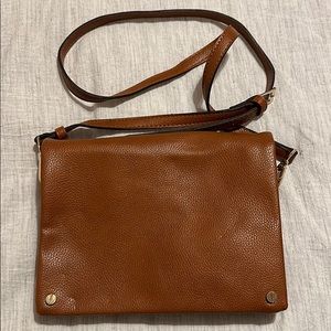 Demi fold over vegan leather crossbody bag